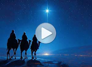 Tarjeta animada de Natal. Que a Sua luz te ilumine